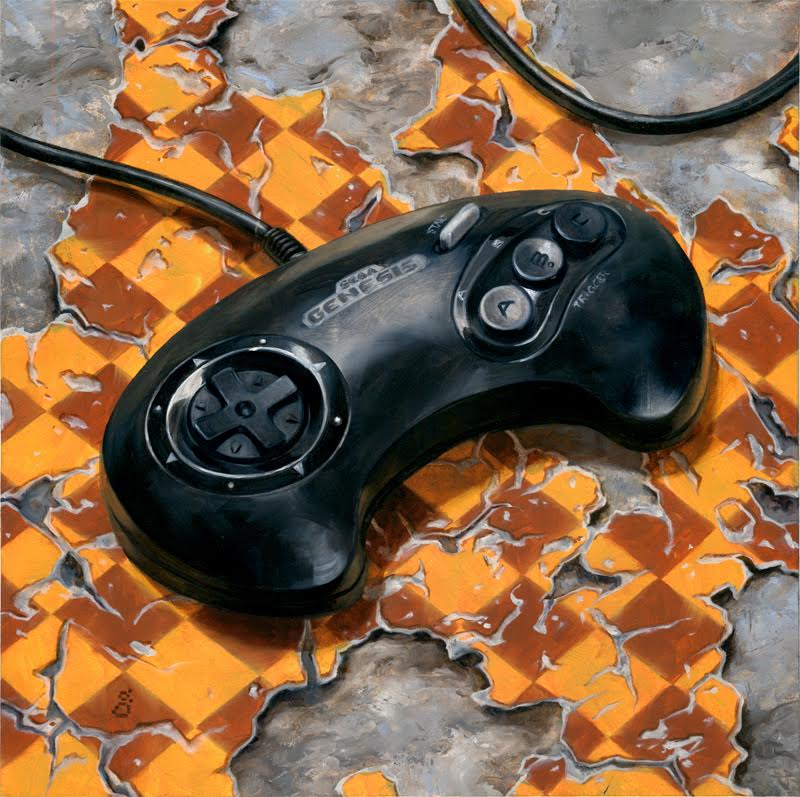 Illustration for article titled DualShock, Paint On Canvas, 2015